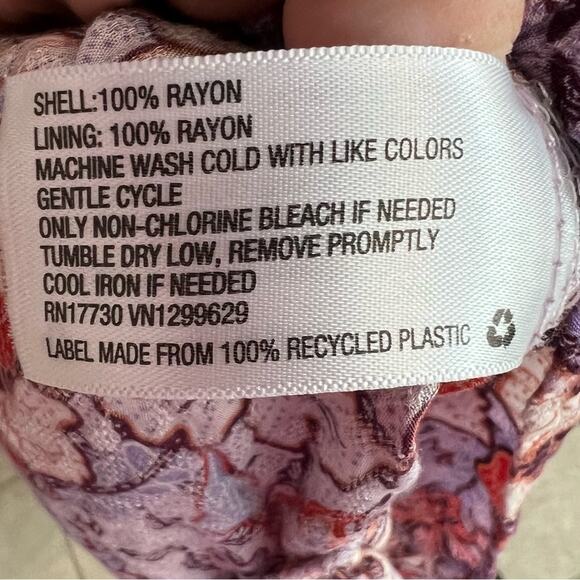 Knox Rose Maxi Dress Purple Haze Floral Short Flutter Sleeve Pockets Flowy Sz XL - Picture 8 of 8